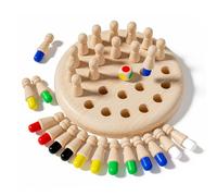 ZHITENG Jeux de Mémoire en Bois, Jeu de Societe Jouets Memory Jeux Educatif | Échecs de Jouets Montessori Enfant, Méliorent Mémoire Cognition des Couleurs, Cadeaux pour Garcon Fille et Personnes âgées
