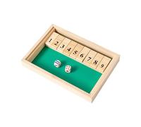 ZHITENG Shut The Box 1 Joueurs, Jeu de dés Jeu de Societe en Bois Classique avec 2 dés Jeux de Table en Bois Jouet de Rassemblement de la Famille, pour Salle de Classe Maison Fête ou Pub