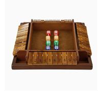 ZHITENG Shut The Box 4 Joueurs, Jeu de Dés en Bois 8 Dés Jeu Societe Bois