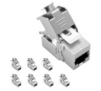 ZHITING Lot de 8 modules Keystone Jack CAT 7 Optimal 1000 MHz 10 Gbit/s pour câble de pose CAT7 CAT6 CAT6a Câble patch Câble réseau STP Blindage RJ45 femelle