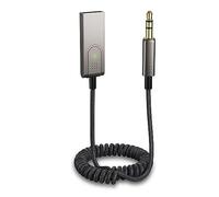 ZHITING Récepteur Bluetooth 5.1 Voiture,avec 3.5mm AUX Jack et USB Adaptateur Audio sans Fil avec Micro Intégré et Longue Câble,Compatible Système Audio Haut-Parleur, Amplificateur, Smartphone, PC