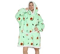 Zhiwei Sweat Plaid à Capuche Adulte, Pull Polaire Femme Homme, Couverture à Capuche Wearable Sherpa Couverture Surdimensionnée avec Manche et Poche, Géant Chaud et Doux