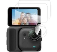 Zhixteu 2 sets de protecteurs d'écran pour Insta360 GO Ultra, film en verre trempé pour écran, films hydrogel souples Protecteur d'objectif pour GO Ultra