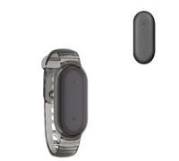 Zhixteu Bracelet en TPU pour PLAUD NotePin, Sangle Légère et Ajustable pour Enregistreur Vocal IA (Gris Transparent)