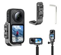 Zhixteu Support Horizontal-Vertical pour Insta360 X6, Adaptateur de Fixation Rapide en Aluminium avec Trou de Vis de 1/4"