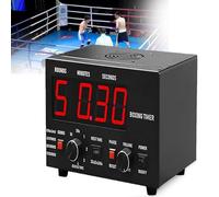 ZHIXUMM Minuterie D'Intervalle De Boxe Professionnelle, Minuterie De Gymnastique, Temps De Repos D'EntraîNement en Option Et Nombre De RéPéTitions en Boucle, ChronomèTre Multifonctionnel,Red