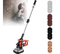 ZHIXUMM Ponceuse-Polisseuse éLectrique Rotative à 4 TêTes, Meuleuse d'angle pour BéTon, Ponceuse à BéTon pour Murs Et Sols, 3600 W, 6 Vitesses Variables (600-3000 TR/Min), pour Ciment Extensionrod