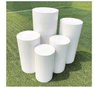 ZHIXUMM Support à GâTeau Cylindrique en Ferronnerie, PréSentoir Cylindrique 5 PièCes, Portant 200 LB, Piliers De Plinthe, Table à Dessert pour DéCoration Artistique De FêTe De Mariage