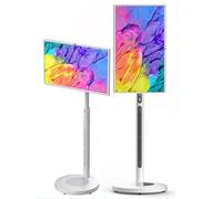 ZHIXUMM TéLéViseur Intelligent Portable 24, 27 Et 32 Pouces, Support TV Mobile, Moniteur Tactile sur Pied, Moniteur Tactile 1080p sur roulettes avec TéLéCommande Et Rotation ComplèTe 32inch-8+128G