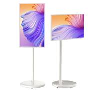 ZHIXUMM TéLéViseur Intelligent Portable sans Fil 1080p sur roulettes, Disponible en 24, 27 Et 32 Pouces, avec Support De Sol RéGlable Et Rotatif à 360°, Autonomie De 10 Heures 32inch-8+128G