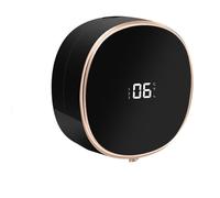 Zhiya Soap Dispenser, Round Wall MountedAutomatic Soap Dispenser Touchless, 3-Gear Adjustable, with Temperature Display, for Bathroom, Kitchen (1 Pcs*Black)