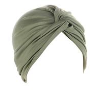 Zhiyao Bonnet turban en coton pour femme - Multifonction - Pour la perte de cheveux, l'alopécie, les vacances, vert, taille unique