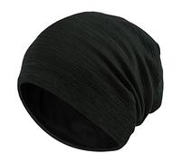 Zhiyao Bonnet unisexe classique Slouch Beanie - Léger et doux - Longbeanie Slouchy - En coton élastique - Pour homme et femme, Noir , taille unique