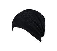 Zhiyao Chemo Bonnet en dentelle pour femme - Super doux - Turban - Bonnet de nuit, 3 - Noir., taille unique
