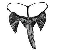 Zhiyao Jockstrap String String pour homme Bodysuit Body Slips Hommes Borat Style Stretch Thongs Sport G-string Mankini Tanga T-Back Sous-vêtement pour homme, argenté, taille unique