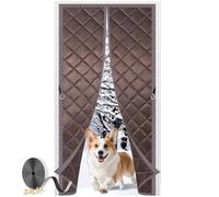 ZHIYIN Rideau Thermique Isolant Anti Froid 70x180cm, Isolation Phonique Rideau Thermique de Porte Convient pour l'été et l'hiver pour intérieur extérieur, Brun