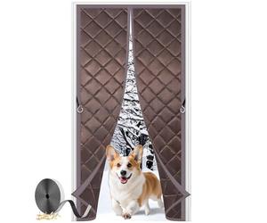 ZHIYIN Rideau Thermique Magnétique Isolant 140x220cm, Protection Contre le Froid Rideau Isolant Magnétique Convient pour l'été et l'hiver pour intérieur extérieur, Brun