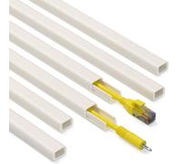ZhiYo Cache-cordon de 215,9 cm pour fils sur le mur, 1 mini cache cordon - Cache-fils autocollant pour cordons - Kit de gestion des câbles TV pouvant être peint, 6 x 36,6 cm (L x l x H) - Beige CMR05
