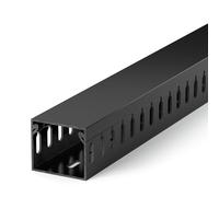 ZhiYo H1,6 x W2in W2in Gestion de câbles Raceway Kit de conduit de câble 1,8 m (0,6 x 9,1 m) PVC sans danger électrique pour la gestion des fils réseau, cache cordon à fente ouverte pour ordinateur