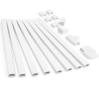 ZhiYo Kit cache-câble 319 cm - Cache-cordon pour télévision murale - Cache-fils à peindre pour cordons - Cache-câble mural - Cache-câble mural - Cache-câbles - Gestion des câbles - 20,3 x 39,7 cm (l x