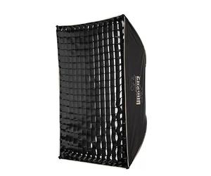 ZHIYUN Boîte à lumière rectangulaire de 60 x 90 cm / 23,5 * 35,5 pouces avec démontage rapide et diffuseurs à bague en grille compatibles avec les lumières vidéo NEEWER Godox Aputure B100 B200 B500