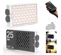 ZHIYUN CINEPEER CM25 Lumiere Video LED, 25W Eclairage Video Bi-Color avec 3360 Lux et 2700-6200K, CRI 96+, Batterie 4000mAh, 232g Streaming Lampe pour Vidéo/Photo/Caméra/Streaming