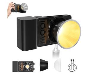ZHIYUN CINEPEER CX100 [Officiel] Lumiere Video 100W avec Batterie 4500mAh | COB Eclairage Video Bi-Color avec 3840 Lux et 2700-6500K, CRI 96+, 710g Streaming Lampe Portable pour Vidéo/Photo/Caméra