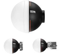 Zhiyun Dôme Diffusion Light Diffuseur de Lumière avec Réflecteur ZY Mount pour Zhiyun G60 Zhiyun X100 LED Vidéo Lampe (Grand Réflecteur et Diffuseur)