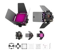 ZHIYUN Fiveray M20C Combo 20W RGB Lampe Portable pour Appareil Photo, 4 500 mAh, Lampe de Photographie LED Polychrome Rechargeable TLCI 96+ CRI 94+ CCT 2500 K-10 000 K avec 9 Effets de lumière, Prise