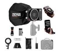 Zhiyun Molus X100 Pro avec Batterie de poignée de Version améliorée, Adaptateur ZY to Bowens, ZY Softbox, 100W LED Video Studio Light 2700K~6500K Contrôle de l'application Bluetooth Mesh
