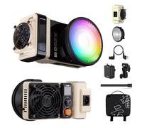 ZHIYUN MOLUS X200 RGB Combo Maître Éclairage LED Continu 200W CCT 2500K-10000K Monture Bowens, avec Réflecteur d'objectif, Hub d'expansion de Batterie Prend en Charge Le contrôle par Application