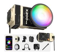 ZHIYUN MOLUS X200 RGB Combo[Officiel] Lampe Vidéo 200W Éclairage Professionnel Portable pour Photographie, éclairage à Sortie Continue, Bowens Mount, 2500K~10000K, CRI≥95/TLCI≥97, 830g pour Youtuber