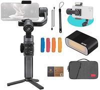 Zhiyun Smooth 5 Combo Stabilisateur de cardan pour iPhone 13 Pro Max Sac de Transport et lumière LED et trépied stabilisateur de cardan Portable 3 Axes Professionnel