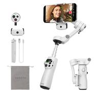 ZHIYUN Smooth Q5 Ultra Combo [Officiel] Stabilisateur Smartphone, Suivi IA, Commande Vocale, Télécommande, éclairage Appoint/Tige Extension/Trépied Intégrés, Autonomie de 13.5h, Gimbal Téléphone, Volg