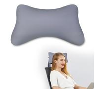 ZHIYUQL Coussin de nuque, fauteuil en mousse à mémoire de forme, avec bandes flexibles, chaise de bureau, appuie-tête, coussin ergonomique pour voyage, avions, trains, voitures et bureaux (gris)