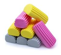 ZHIYUQL Damp Duster Lot de 8 éponges à poussière réutilisables pour nettoyer les stores, les ouvertures d'aération, les rails de fenêtre (gris, rose, jaune)