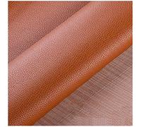 ZHJBD 100x140cm Faux PU Cuir Tissu Feuille Litchi Tissu Toile Retour pour Sac, Chapeau, Bijoux, Cheveux Artisanat, Couture et Décorations, Simili CU(Size:138×100cm,Color:Jaune brunâtre)