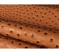 ZHJBD Tissu en Cuir Tissu Simili Cuir Motif Autruche Tissu Faux Cuir étanche Simili Cuir pour Veste Sol canapé Coussin DIY Art Craft,1,4 × 1m(Color:Marron)