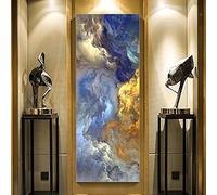 ZHJJD Peintures De Paysage Bleu Toile Tableau Abstraite Art Mural Affiches Verticales Et Impressions Tableaux Verticales pour Decoration De Salon Moderne 50x150cm Pas De Cadre