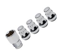 ZHjLut Boulons de Roue Compatible avec Ford pour S-Max pour Mondeo M14 X 1,5 Écrous de Roue antivol Clé Conique Argent 5 Dents Vis de Pneu