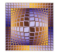 ZHJLUT Visuel Optique Victor Vasarely Toile Wall Art Victor Vasarely Affiche Victor Vasarely estampes et Peinture pour la décoration d’Image 50x50cmx1 sans Cadre