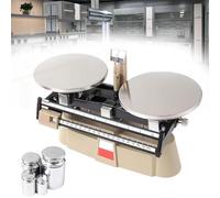 ZHJOPP Balance analytique à Double Plateau, Balance mécanique de précision avec Poids, pour Une Utilisation en Laboratoire de Chimie et de Physique.