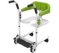 ZHJOPP Chaise Mobile électrique multifonctionnelle pour Personnes âgées, réglable en Hauteur, Fauteuil Roulant de Salle de Bain Portable Trois-en-Un, capacité de Charge 150 kg (Green)