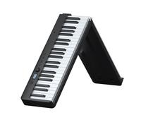 ZHJOPP Clavier de Piano Pliable à 88 Touches, Piano électrique Semi-lesté de Taille Normale, Piano de Voyage Portable, Rechargeable, Support Bluetooth (Black)
