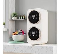 ZHJOPP Combo laveuse et sécheuse Portable 2 en 1 Mini Tambour, Mini Machine à Laver avec Panneau de Commande LCD, Tambour en Acier Inoxydable, pour Petits vêtements
