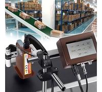 ZHJOPP Machine à Coder par Jet d'encre à Date, Encodeur de Date, Équipement Automatique de Codage et de marquage, Convient aux Codes-Barres/nombres de Lots/étiquettes/Images