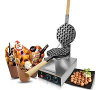 ZHJOPP Machine à cône d'œuf, Gaufrier électrique pour œufs, Réglage de la température, Chauffage Double Face, Convient aux Snacks, cafés ou à la Maison