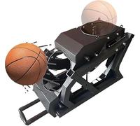 ZHJOPP Machine automatique d'entraînement de basket-ball avec fonctions de tir, de rebond et de défense pour une pratique intensive sur le terrain (noir)