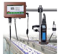 ZHJOPP Machine De Codage Jet d'encre en Ligne, Machine De Codage Jet d'encre Entièrement Automatique, Imprimante D'étiquettes Commerciale, Adaptée Aux Logos, Graphiques Et Étiquettes