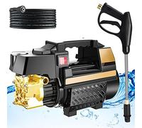 ZHJOPP Nettoyeur haute pression électrique, convient pour le nettoyage des voitures, allées et terrasses, équipé d'un tuyau haute pression et d'un pistolet pulvérisateur (15 m)